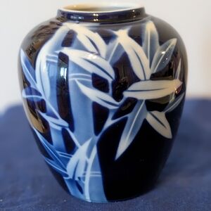 Blue and White Floral Vase